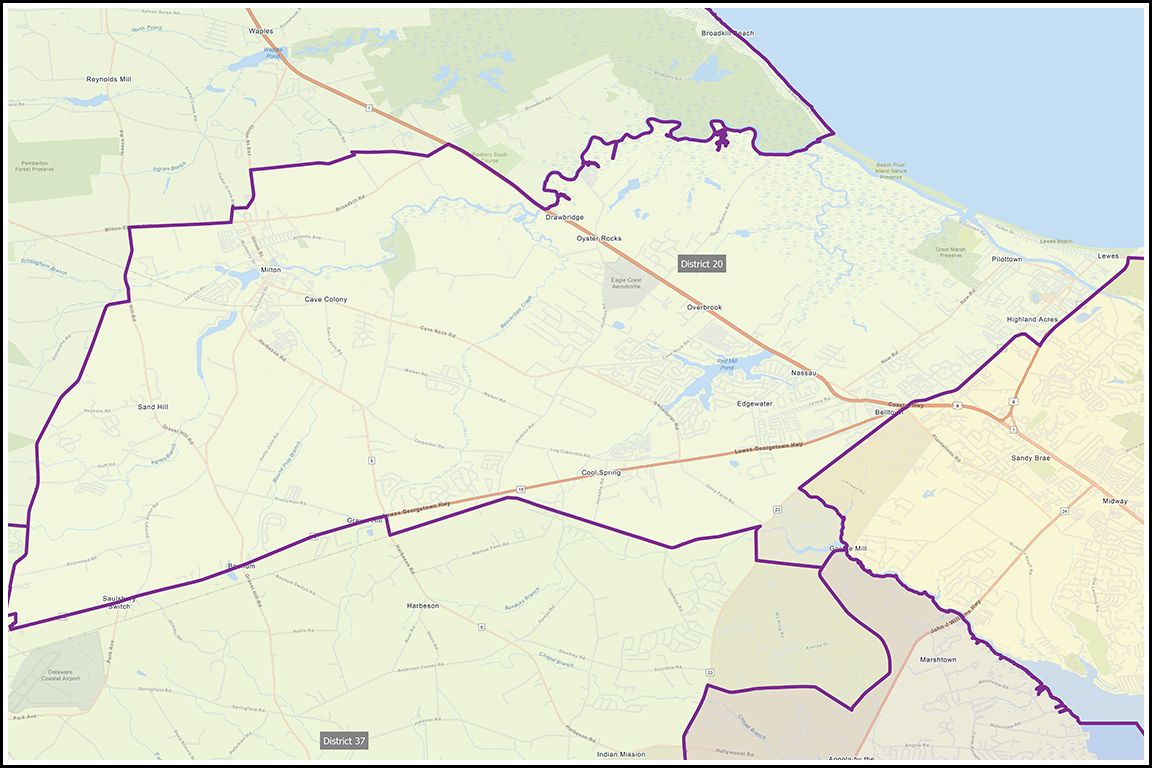 Download PDF Map of Delaware's 20th Representative District